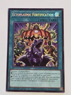 Ectoplasmic Fortification MZMU-EN008 Secret Rare Yugioh Maze of Muertos Mint - Image 1