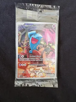 Team Rocket’s Wobbuffet Sealed SVP 203 Black Star Promo Pokemon Card - Image 1