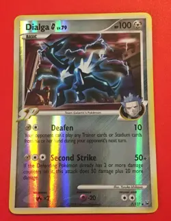 Dialga G 7/127 Platinum Rare Reverse CROSS HATCH Holo Pokemon Card NM+M - Image 1