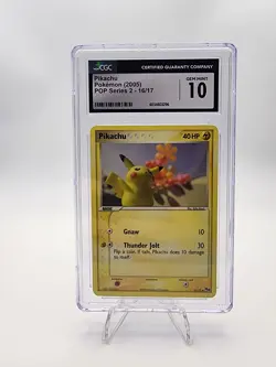 CGC 10 Pikachu 2005 POP Series 2 16/17 Graded Pokemon Card - Image 1