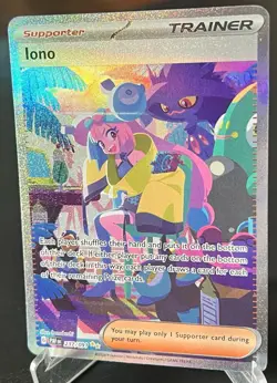 Pokemon TCG Paldean Fates Iono SIR Trainer Card 237/091 - Image 2