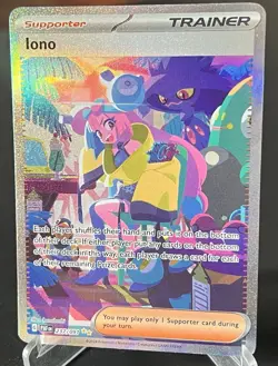 Pokemon TCG Paldean Fates Iono SIR Trainer Card 237/091 - Image 3