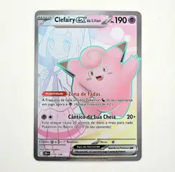 Pokemon TCG Lillie's Clefairy ex 115/110 Journey Together Portuguese Card - Image 1