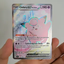 Pokemon TCG Lillie's Clefairy ex 115/110 Journey Together Portuguese Card - Image 2