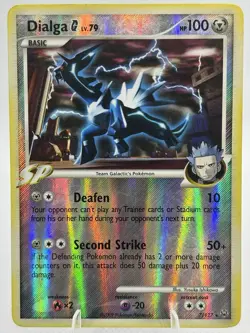 Dialga G 7/127 Platinum Rare Reverse CROSS HATCH Holo Pokemon Card - Image 1