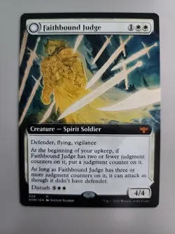 MTG Faithbound Judge/Sinner's Judgment Crimson Vow 348 Borderless Mythic - Image 1