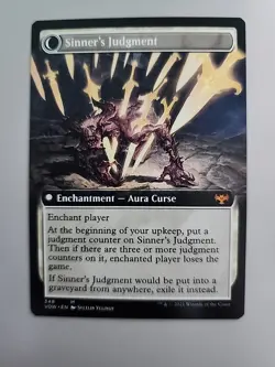 MTG Faithbound Judge/Sinner's Judgment Crimson Vow 348 Borderless Mythic - Image 2