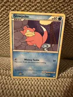 Pokemon TCG Slowpoke Heartgold Soulsilver 81/123 Regular Common LP - Image 1