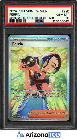 Pokemon 2024 Perrin 220/167 Full Art SIR Twilight Masquerade GEM MINT PSA 10 - Image 1