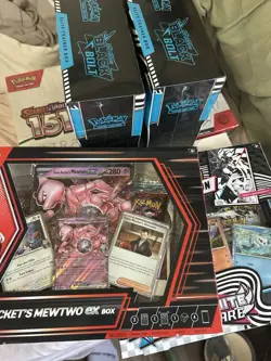 Pokemon TCG Black Bolt, Scarlet & Violet 151, Team Rocket's Mewtwo ex Box - Image 1