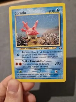 Pokemon TCG Corsola Neo Discovery 37 Regular Unlimited Uncommon NM/LP - Image 1