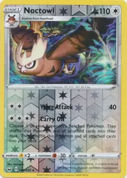 Noctowl 144/202 Reverse Holo | Sword & Shield | Pokemon Card - Image 1