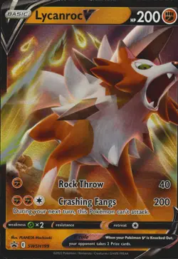 Lycanroc V - SWSH199 Holo Promo SWSH: Sword & Shield Promo Cards Pokemon Card NM - Image 1