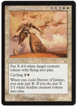 Decree of Justice 2003 Scourge White Rare Sorcery MTG NM AZ1 - Image 1