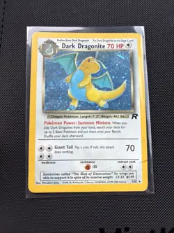 Pokemon TCG Team Rocket Dark Dragonite Holo Card 5/82 1999 - Image 1