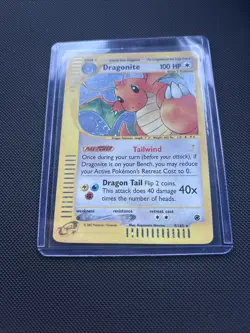 2002 Pokemon Expedition Set Dragonite Holo #9/165 NEAR MINT - Image 2