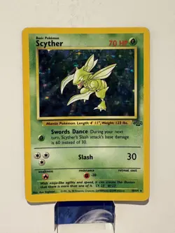 Pokemon TCG Scyther Holo Rare Jungle Card 10/64 LP Condition - Image 1