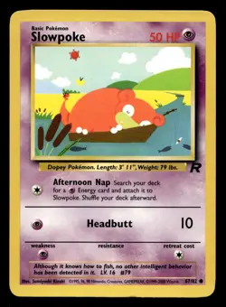 Slowpoke 67/82 Common Team Rocket WOTC Pokemon MP - Image 1
