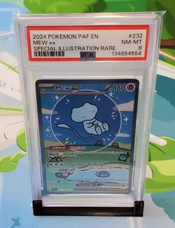 PSA NM-MT 8 Mew EX "Bubble Mew" Pokemon 232/091 Paldean Fates - Image 2