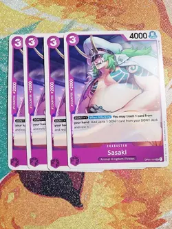 One Piece TCG NM Sasaki OP01-101 X 4 Playset English Romance Dawn NM - Image 1