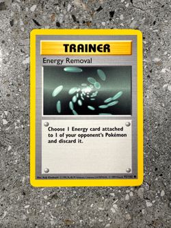 Pokemon TCG Cards SHADOWLESS Base Set Energy Removal 92/102 - Image 1