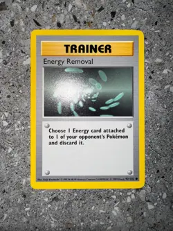 Pokemon TCG Cards SHADOWLESS Base Set Energy Removal 92/102 - Image 3