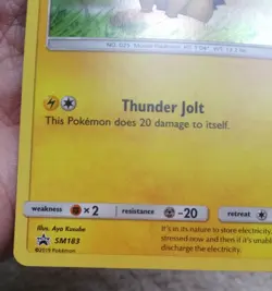 Pikachu SM183 Black Star Promo Cosmos Holo Pokemon Card 2019 - LP - Image 2