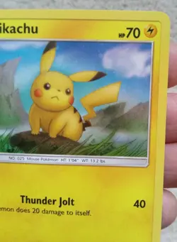 Pikachu SM183 Black Star Promo Cosmos Holo Pokemon Card 2019 - LP - Image 4