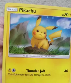 Pikachu SM183 Black Star Promo Cosmos Holo Pokemon Card 2019 - LP - Image 5