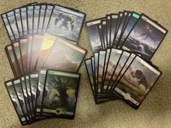 Brothers Of War MTG Full Art Basic Lands Foil & Non Foil X 50 - Image 1