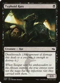 [MTG] Typhoid Rats (089) (FRF) LP-HP - Image 1