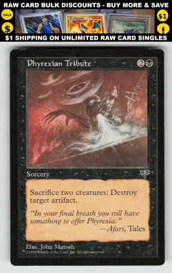 Magic_the_gathering Mirage # Phyrexian Tribute - Image 1