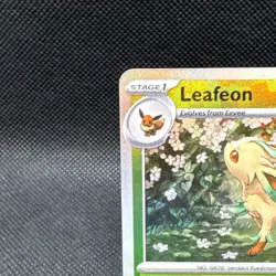 Pokemon Prismatic Evolutions Leafeon Master Ball #005/131 Holo Pack Fresh - Image 2