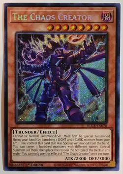 Yugioh The Chaos Creator BLCR-EN070 Secret Rare 1st Edition - Image 1