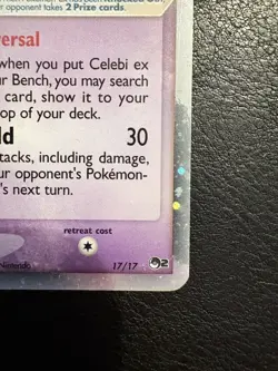 Pokemon TCG Celebi EX 17/17 Pop Series 2 Non-Holo Rare Card 2005 LP - Image 2