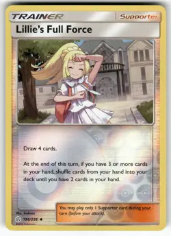 Lillie's Full Force SM - Cosmic Eclipse Uncommon,Reverse Holo Pokemon LP - Image 1