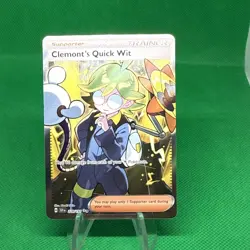 POKEMON SURGING SPARKS CLEMONT'S QUICK WIT FULL ART 229/260 TCG HOLO - Image 1