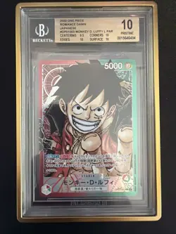 Monkey D. Luffy (Alt Art) BGS 10 OP01-003 ROMANCE DAWN - ONE PIECE Japanese 2022 - Image 1