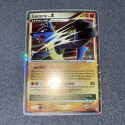 Pokemon Lucario LV.X 122/123 Holo Card Nintendo 2007 English - Image 1