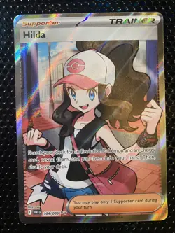 Pokemon Card TCG Hilda Trainer Ultra Rare Full Art White Flare 164/086 NM - Image 1