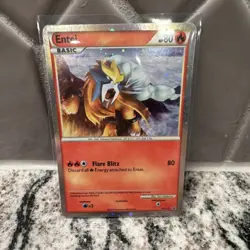 Pokemon Entei Holo HGSS HGSS20 Basic HP 80 Flare Blitz Pokemon TCG Card Stock - Image 1