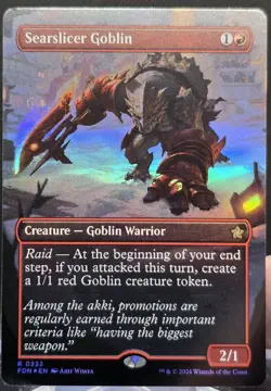 Searslicer Goblin #332 Foundations Borderless Foil Rare - Image 1