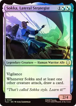 NM Foil Sokka, Lateral Strategist, MTG, Avatar: The Last Airbender, Magic, 241 - Image 1