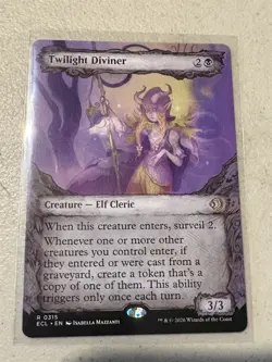mtg showcase Twilight Diviner, elf cleric, Lorwyn Eclipsed, unplayed - Image 1