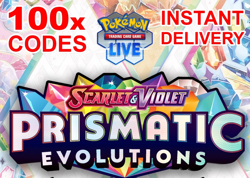 100 Prismatic Evolutions Codes online Pokemon TCG Live Pack Instant delivery - Image 1