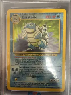 1999 POKEMON BASE SET UNLIMITED #2 BLASTOISE-HOLO PSA 8 free sleeve - Image 3