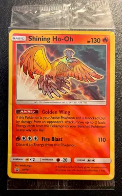 Sealed Shining Ho-Oh SM70 NM Shiny Art Black Star Sun Moon Pokemon Promo! - Image 1