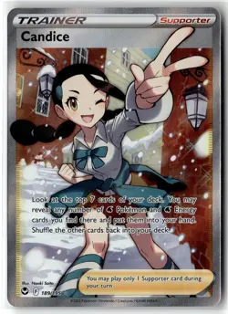 Candice ⭐ 189/195 Holo Rare Ultra Silver Tempest 2022 Pokemon NM - Image 1