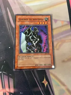YUGIOH - GEARFRIED THE IRON KNIGHT - SUPER RARE - PSV - UNLIMITED - NM ORIGINAL - Image 1