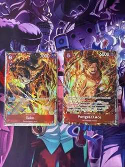 Sabo and Portgas D. Ace Illustration Box Vol. 5 Promos OP05-007 & ST15-005 - NM - Image 1